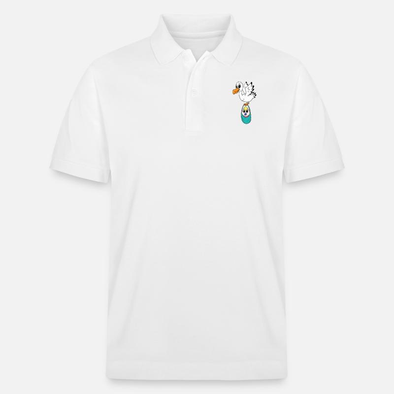 Oiseau avec grossesse de bébé - Polo PREPSTER bio Stanley/Stella Unisexe - blanc