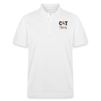 Dog Seated Dog Puppy Dog Sitter Dog Sitter - Stanley/Stella Unisex Organic Polo Shirt PREPSTER - white - Front - Roxy (174cm) & Andy (188cm)