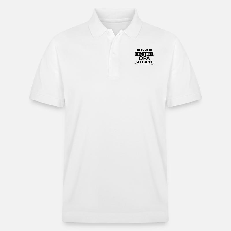 Bester Opa seit 2013 - Stanley/Stella Unisex Bio-Poloshirt PREPSTER - Weiß