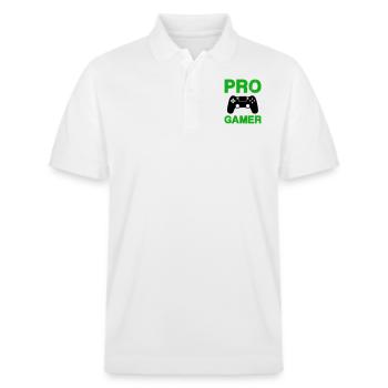 pro gamer - Stanley/Stella Unisex Bio-Poloshirt PREPSTER - Weiß - Vorne - Roxy (174cm) & Andy (188cm)