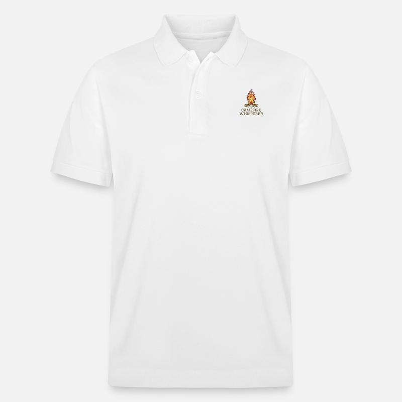 Campfire Whisperer - Stanley/Stella Unisex Bio-Poloshirt PREPSTER - Weiß