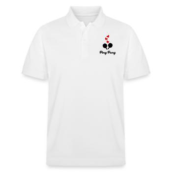 Raquette de ping-pong-tennis de table - Polo PREPSTER bio Stanley/Stella Unisexe - blanc - Devant - Roxy (174cm) & Andy (188cm)