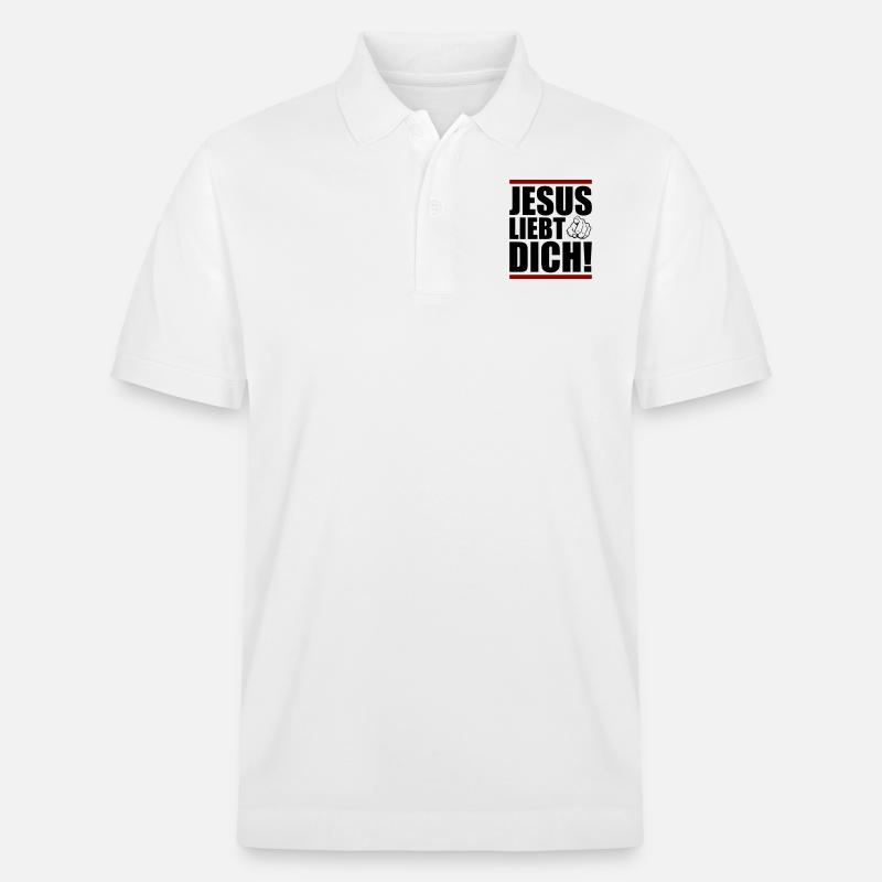 jesus liebt dich - Stanley/Stella Unisex Bio-Poloshirt PREPSTER - Weiß