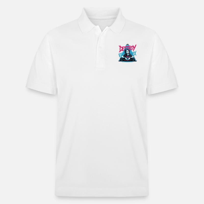 SYSTEM ZERSTÖREN - Stanley/Stella Unisex Bio-Poloshirt PREPSTER - Weiß
