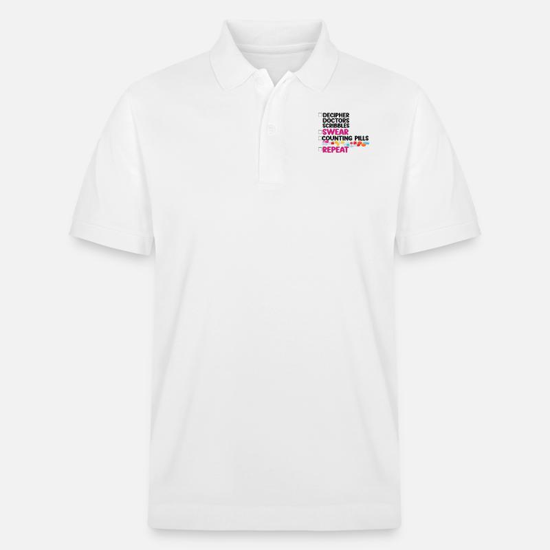 Pharmacy Tech Technician - Stanley/Stella Unisex Bio-Poloshirt PREPSTER - Weiß