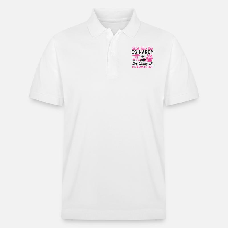 Pharmacy Tech Technician - Stanley/Stella Unisex Bio-Poloshirt PREPSTER - Weiß