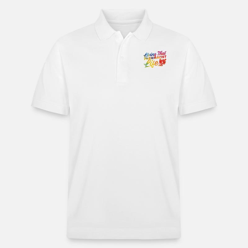 Pharmacy Tech Technician - Stanley/Stella Unisex Organic Polo Shirt PREPSTER - white