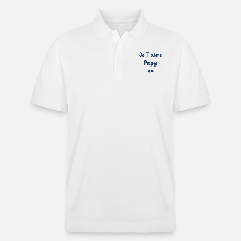 je t'aime Papy - Polo PREPSTER bio Stanley/Stella Unisexe - blanc