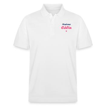 Madame câlin - Polo PREPSTER bio Stanley/Stella Unisexe - blanc - Devant - Roxy (174cm) & Andy (188cm)