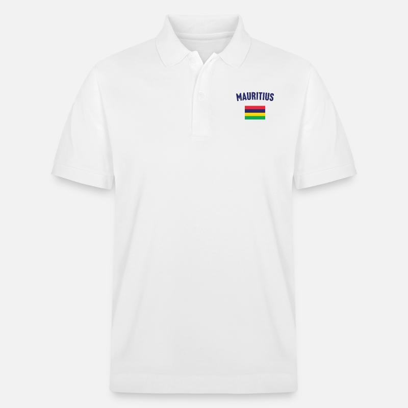 Drapeau de l’île Maurice - Polo PREPSTER bio Stanley/Stella Unisexe - blanc