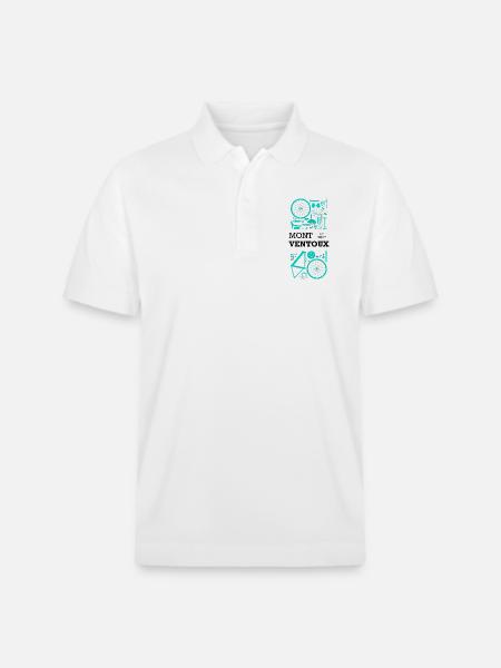 J'peux pas, j'ai Mont Ventoux - Stanley/Stella Unisex Organic Polo Shirt PREPSTER - white