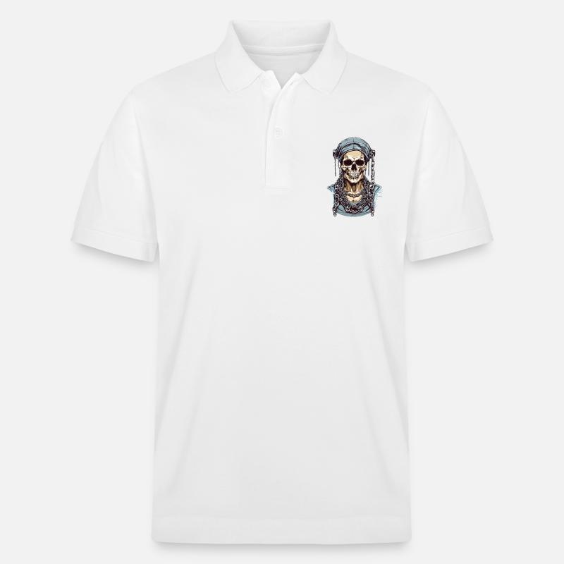 Squelette cool - Polo PREPSTER bio Stanley/Stella Unisexe - blanc