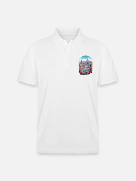 Paysage urbain - Polo PREPSTER bio Stanley/Stella Unisexe - blanc