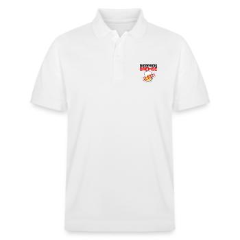 Bierpreisbremse - Jetzt! - Stanley/Stella Unisex Bio-Poloshirt PREPSTER - Weiß - Vorne - Roxy (174cm) & Andy (188cm)
