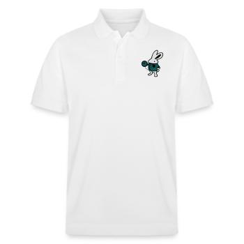 Lapin + Horloge - Polo PREPSTER bio Stanley/Stella Unisexe - blanc - Devant - Roxy (174cm) & Andy (188cm)