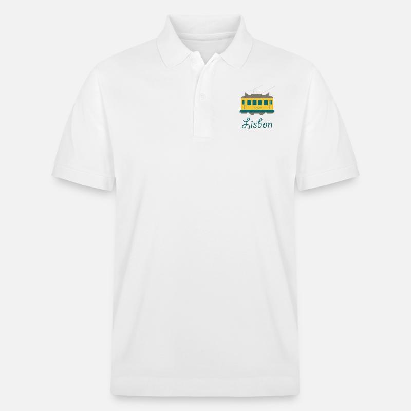 Süßes lissabon Logo Geschenk Idee - Stanley/Stella Unisex Bio-Poloshirt PREPSTER - Weiß