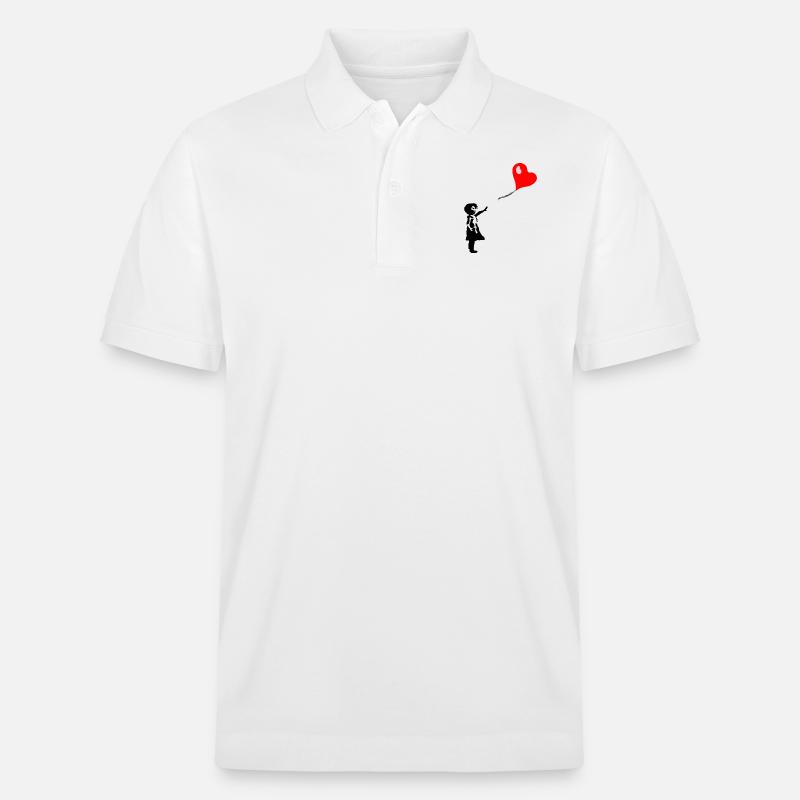 Ballon Mädchen Herz - Stanley/Stella Unisex Bio-Poloshirt PREPSTER - Weiß