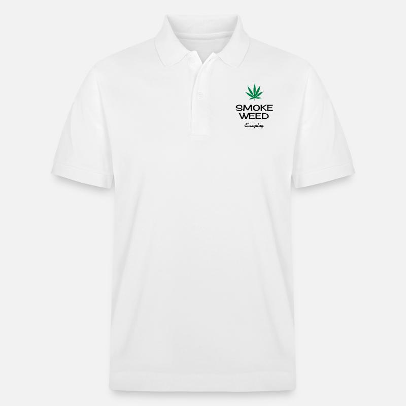 Cannabis / Haschich / Marijuana / Reggae / Rasta - Polo PREPSTER bio Stanley/Stella Unisexe - blanc