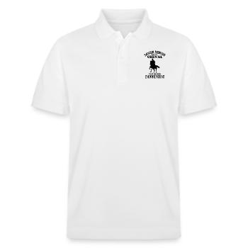 Cheval Homme parfait 1 - Polo PREPSTER bio Stanley/Stella Unisexe - blanc - Devant - Roxy (174cm) & Andy (188cm)