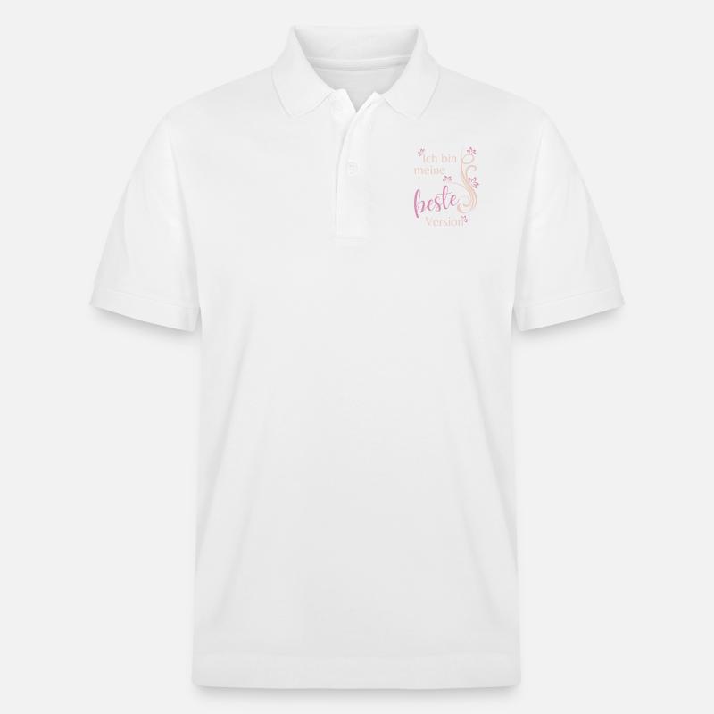 Ich bin meine beste Version - Stanley/Stella Unisex Bio-Poloshirt PREPSTER - Weiß