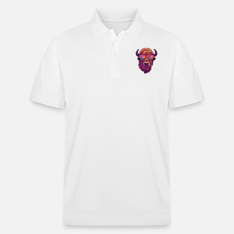 Boli der Bison - Stanley/Stella Unisex Bio-Poloshirt PREPSTER - Weiß