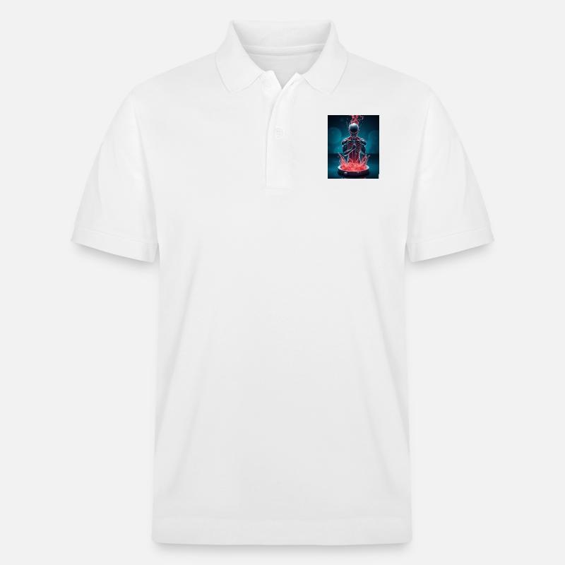 Devil - Stanley/Stella Unisex Bio-Poloshirt PREPSTER - Weiß