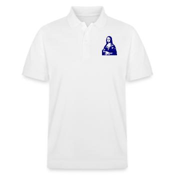 Mona Lisa - Stanley/Stella Unisex Bio-Poloshirt PREPSTER - Weiß - Vorne - Roxy (174cm) & Andy (188cm)