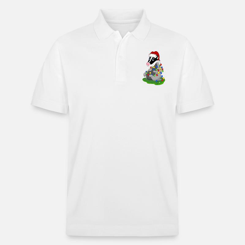 Weihnachtsdachs - Stanley/Stella Unisex Bio-Poloshirt PREPSTER - Weiß