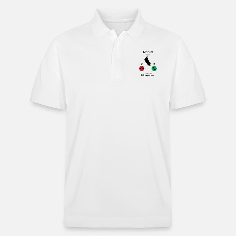 Amrum ruft an... - Stanley/Stella Unisex Bio-Poloshirt PREPSTER - Weiß