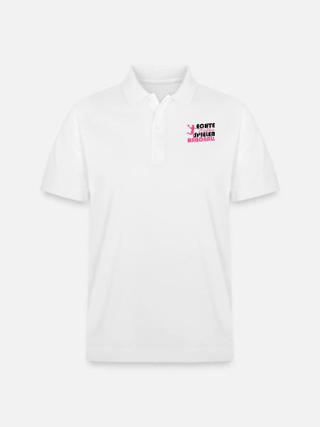 Echte Mädchen spielen Handball - Stanley/Stella Unisex Bio-Poloshirt PREPSTER - Weiß