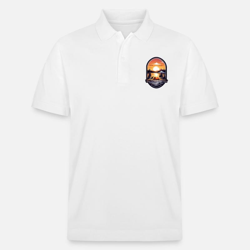Camping Zeit - Stanley/Stella Unisex Bio-Poloshirt PREPSTER - Weiß