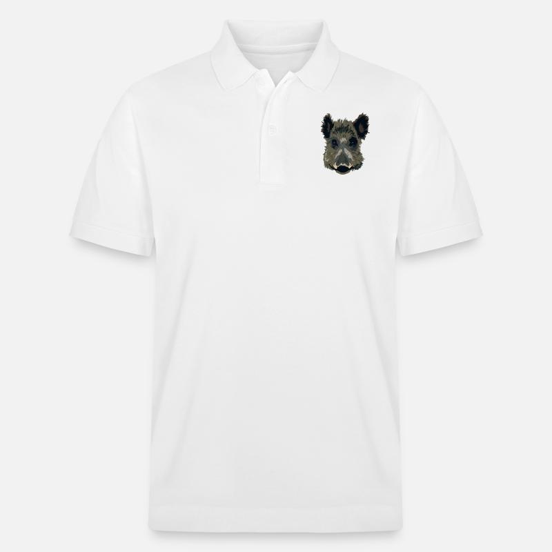 Wilsau oder Wildschwein als Geschenk - Stanley/Stella Unisex Bio-Poloshirt PREPSTER - Weiß
