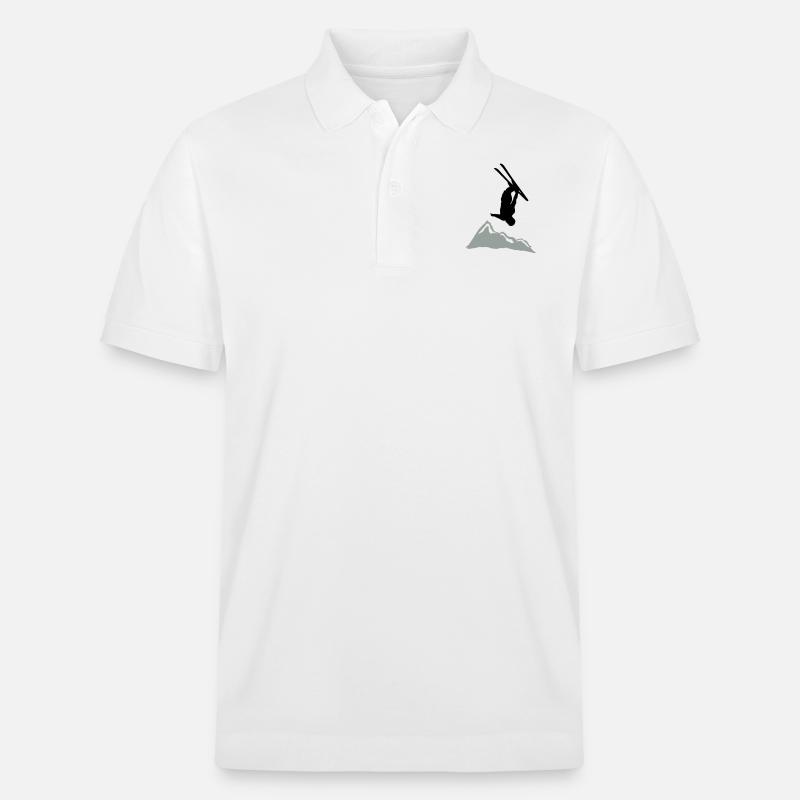freefall_mountain - Stanley/Stella Unisex Bio-Poloshirt PREPSTER - Weiß