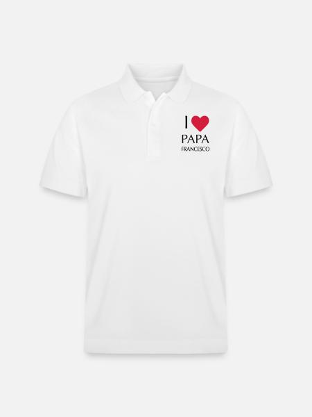I LOVE DAD FRANCESCO - Stanley/Stella Unisex Organic Polo Shirt PREPSTER - white