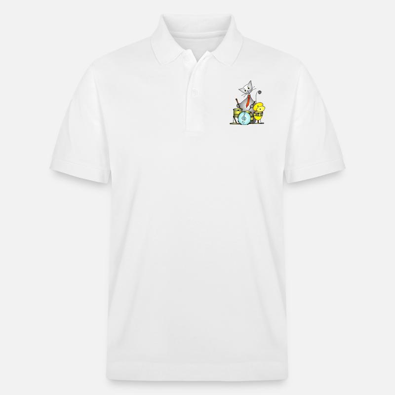 Chat - Polo PREPSTER bio Stanley/Stella Unisexe - blanc