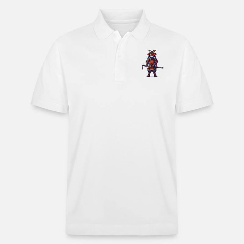 Samurai Comic - Stanley/Stella Unisex Bio-Poloshirt PREPSTER - Weiß