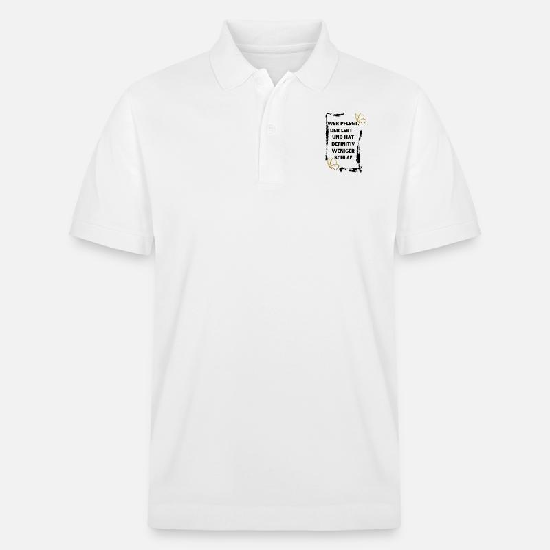 Wer pflegt der lebt - Stanley/Stella Unisex Bio-Poloshirt PREPSTER - Weiß