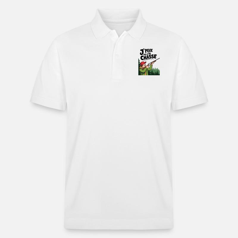 J'peux pas j'ai chasse - Polo PREPSTER bio Stanley/Stella Unisexe - blanc