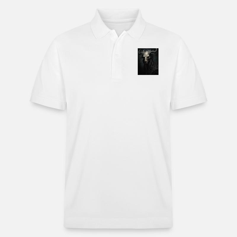 Dämonische Gestalt mit Hörnern - Stanley/Stella Unisex Bio-Poloshirt PREPSTER - Weiß