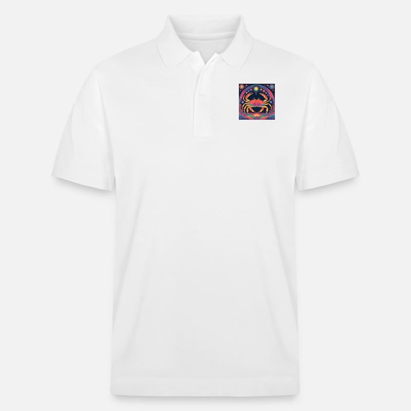 Krebs Sterne Astrologie Geschenk - Stanley/Stella Unisex Bio-Poloshirt PREPSTER - Weiß
