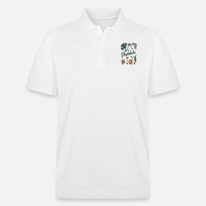 Garten Gärtner Pflanzen Geschenk - Stanley/Stella Unisex Bio-Poloshirt PREPSTER - Weiß