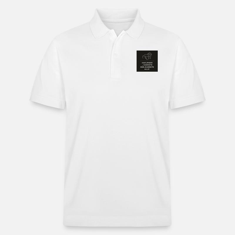 Spruch Pferde - Haflinger - kannste den - Stanley/Stella Unisex Bio-Poloshirt PREPSTER - Weiß