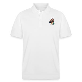 CHIEN DE BERGER - Polo PREPSTER bio Stanley/Stella Unisexe - blanc - Devant - Roxy (174cm) & Andy (188cm)