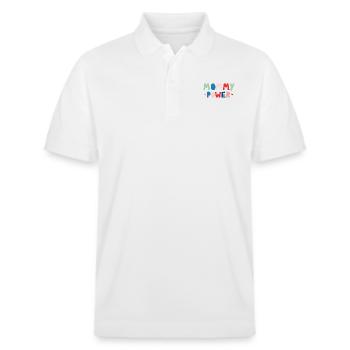 Mommy Power - Stanley/Stella Unisex Bio-Poloshirt PREPSTER - Weiß - Vorne - Roxy (174cm) & Andy (188cm)