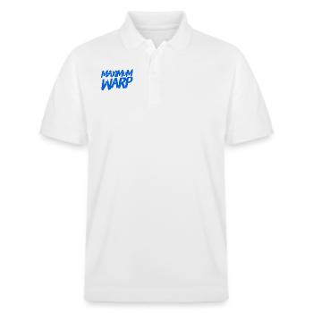 wir fliegen mit maximalem Warp - Stanley/Stella Unisex Bio-Poloshirt PREPSTER - Weiß - Vorne - Roxy (174cm) & Andy (188cm)