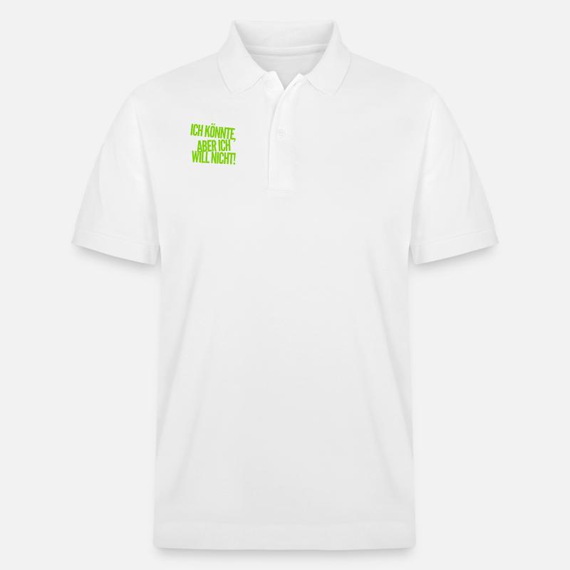 ich bin unwillig - Stanley/Stella Unisex Bio-Poloshirt PREPSTER - Weiß