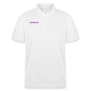 warten sie - Stanley/Stella Unisex Bio-Poloshirt PREPSTER - Weiß - Vorne - Roxy (174cm) & Andy (188cm)