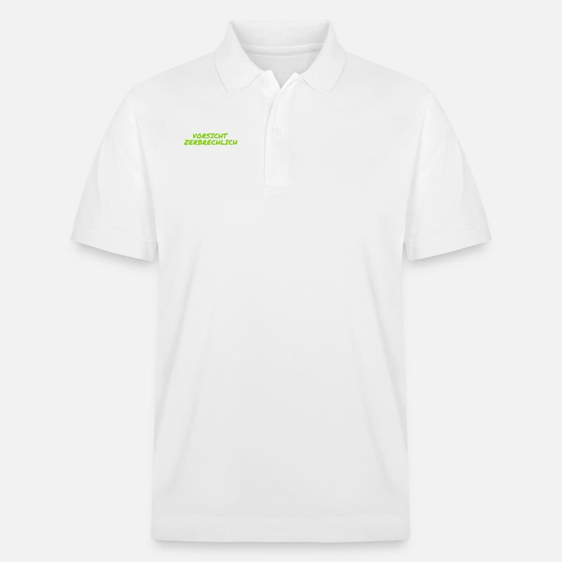 ich bin zerbrechlich - Stanley/Stella Unisex Bio-Poloshirt PREPSTER - Weiß