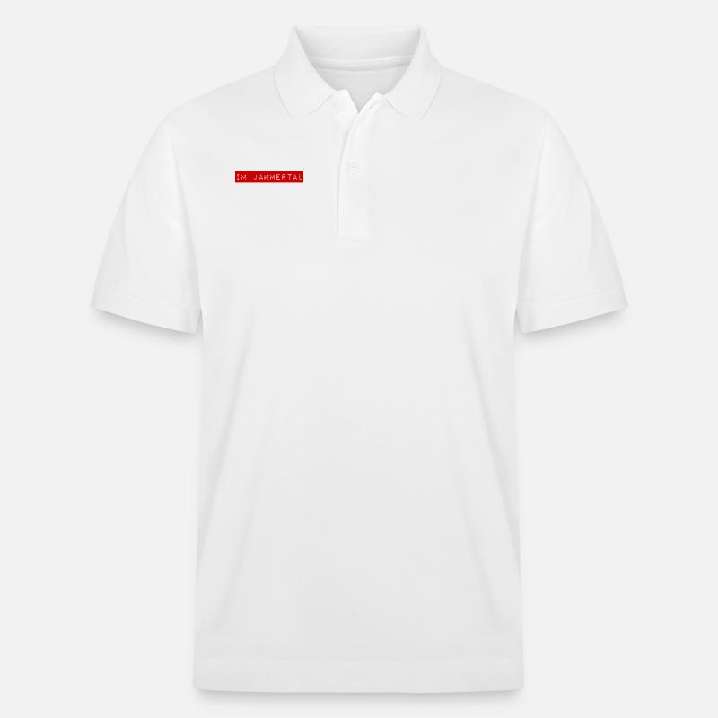 ich lebe im Jammertal - Stanley/Stella Unisex Bio-Poloshirt PREPSTER - Weiß