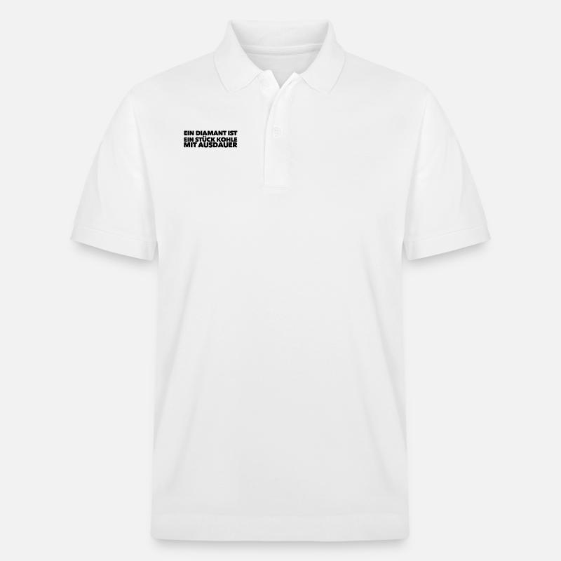 Ausdauer ist mein Ding - Stanley/Stella Unisex Bio-Poloshirt PREPSTER - Weiß
